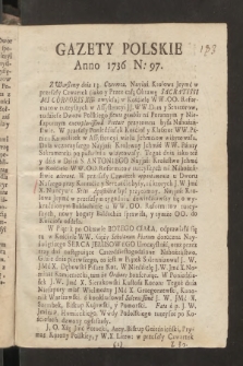 Gazety Polskie. 1736, nr 97