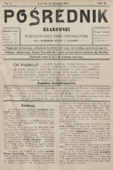 Pośrednik Krakowski : wszechstronne pismo informacyjne dla każdego stanu i zawodu. 1907, nr 2