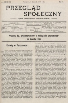 Przegląd Społeczny : tygodnik naukowo-literacki, społeczny i polityczny. 1907, nr 13