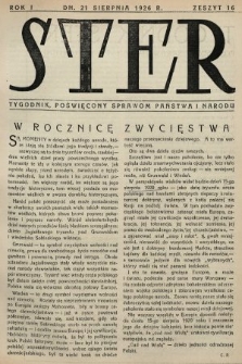 Ster : tygodnik poświęcony sprawom państwa i narodu. 1926, nr 16