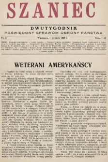 Szaniec : dwutygodnik poświęcony sprawom obrony Państwa. 1927, nr 3