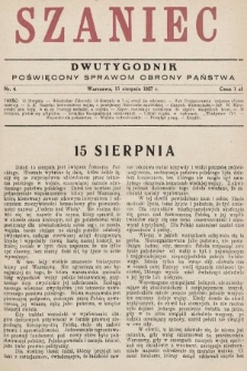 Szaniec : dwutygodnik poświęcony sprawom obrony Państwa. 1927, nr 4