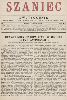 Szaniec : dwutygodnik poświęcony sprawom obrony Państwa. 1927, nr 11