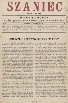 Szaniec : dwutygodnik poświęcony sprawom obrony Państwa. 1928, nr 1