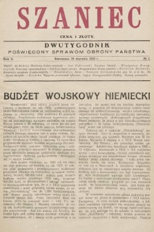 Szaniec : dwutygodnik poświęcony sprawom obrony Państwa. 1928, nr 2
