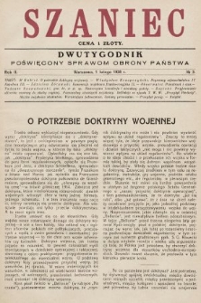 Szaniec : dwutygodnik poświęcony sprawom obrony Państwa. 1928, nr 3