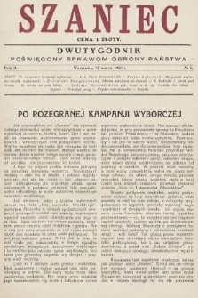 Szaniec : dwutygodnik poświęcony sprawom obrony Państwa. 1928, nr 6