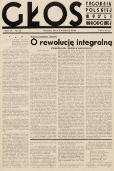 Głos : tygodnik polskiej myśli narodowej. 1936, nr 12