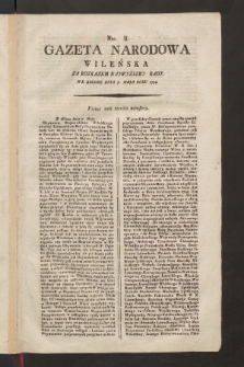 Gazeta Narodowa Wileńska : za rozkazem Najwyższej Rady. 1794, nr 2