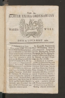 Kuryer Extra-Ordynaryiny Warszawski. 1760, nr 24