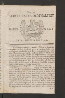 Kuryer Extra-Ordynaryiny Warszawski. 1760, nr 27