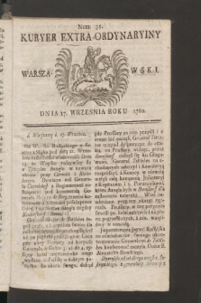 Kuryer Extra-Ordynaryiny Warszawski. 1760, nr 35