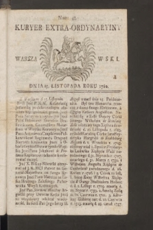 Kuryer Extra-Ordynaryiny Warszawski. 1760, nr 42