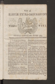 Kuryer Extra-Ordynaryiny Warszawski. 1760, nr 43