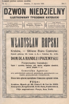 Dzwon Niedzielny : ilustrowany tygodnik katolicki. 1925, nr 2