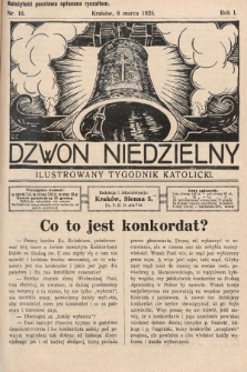 Dzwon Niedzielny : ilustrowany tygodnik katolicki. 1925, nr 10
