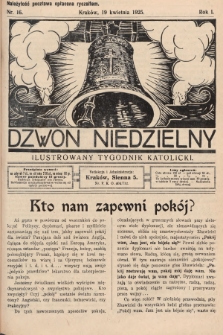 Dzwon Niedzielny : ilustrowany tygodnik katolicki. 1925, nr 16