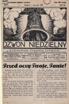 Dzwon Niedzielny : ilustrowany tygodnik katolicki. 1927, nr 1