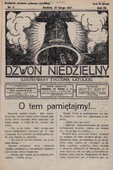 Dzwon Niedzielny : ilustrowany tygodnik katolicki. 1927, nr 8