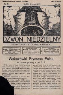 Dzwon Niedzielny : ilustrowany tygodnik katolicki. 1927, nr 12