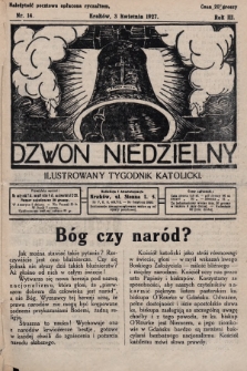 Dzwon Niedzielny : ilustrowany tygodnik katolicki. 1927, nr 14