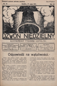 Dzwon Niedzielny : ilustrowany tygodnik katolicki. 1927, nr 22