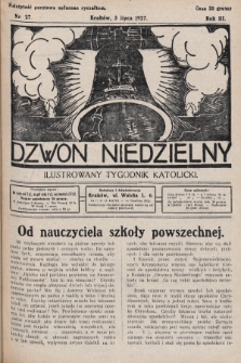 Dzwon Niedzielny : ilustrowany tygodnik katolicki. 1927, nr 27