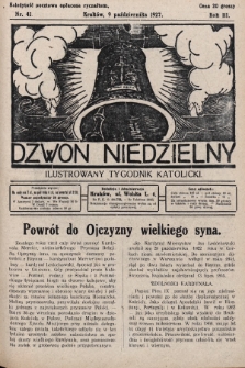Dzwon Niedzielny : ilustrowany tygodnik katolicki. 1927, nr 41
