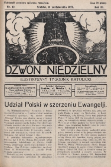 Dzwon Niedzielny : ilustrowany tygodnik katolicki. 1927, nr 42