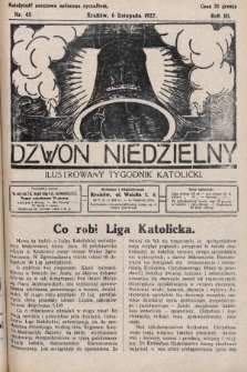 Dzwon Niedzielny : ilustrowany tygodnik katolicki. 1927, nr 45