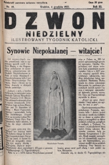 Dzwon Niedzielny : ilustrowany tygodnik katolicki. 1927, nr 49
