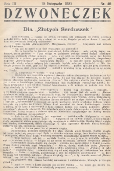 Dzwoneczek. 1931, nr 46