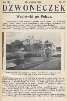 Dzwoneczek. 1931, nr 51