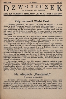 Dzwoneczek : dział dla młodszych czytelników „Dzwonu Niedzielnego". 1936, nr 10