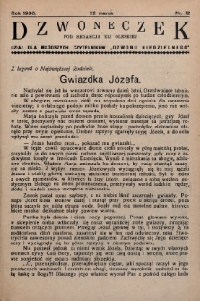 Dzwoneczek : dział dla młodszych czytelników „Dzwonu Niedzielnego". 1936, nr 12