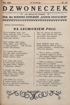 Dzwoneczek : dział dla młodszych czytelników „Dzwonu Niedzielnego". 1936, nr 16