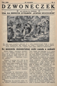 Dzwoneczek : dział dla młodszych czytelników „Dzwonu Niedzielnego". 1938, nr 4