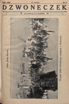 Dzwoneczek : dział dla młodszych czytelników „Dzwonu Niedzielnego". 1938, nr 9