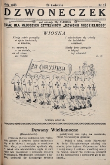 Dzwoneczek : dział dla młodszych czytelników „Dzwonu Niedzielnego". 1938, nr 17