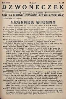 Dzwoneczek : dział dla młodszych czytelników „Dzwonu Niedzielnego". 1938, nr 21
