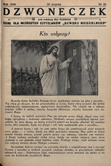 Dzwoneczek : dział dla młodszych czytelników „Dzwonu Niedzielnego". 1938, nr 35