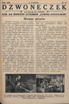 Dzwoneczek : dział dla młodszych czytelników „Dzwonu Niedzielnego". 1938, nr 36
