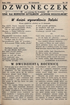 Dzwoneczek : dział dla młodszych czytelników „Dzwonu Niedzielnego". 1938, nr 46