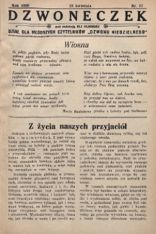 Dzwoneczek : dział dla młodszych czytelników „Dzwonu Niedzielnego". 1939, nr 17