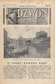 Dzwon Niedzielny. 1932, nr 1
