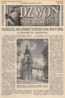 Dzwon Niedzielny. 1932, nr 34