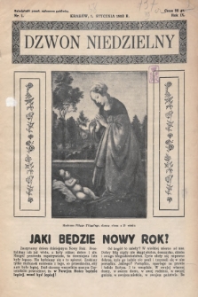 Dzwon Niedzielny. 1933, nr 1