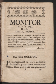 Monitor. 1774, nr 1