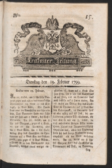 Krakauer Zeitung. 1799, nr 15