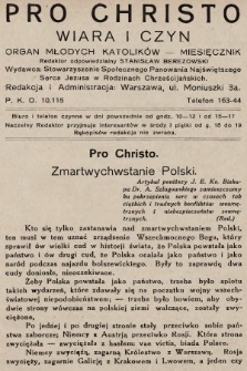 Pro Christo : wiara i czyn : organ młodych katolików. 1930, nr 12